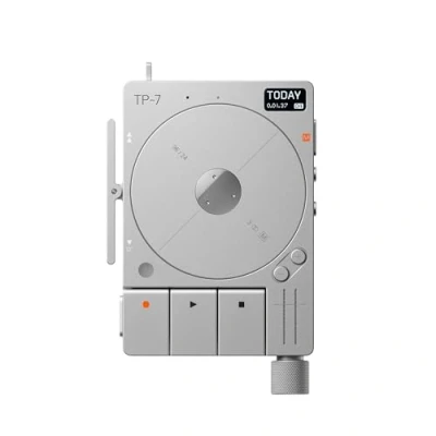 Imagen de Teenage Engineering TP7 Grabadora de sonido portátil con interfaz audio USB C, Bluetooth, micrófono interno, altavoz y almacenamiento 128 GB