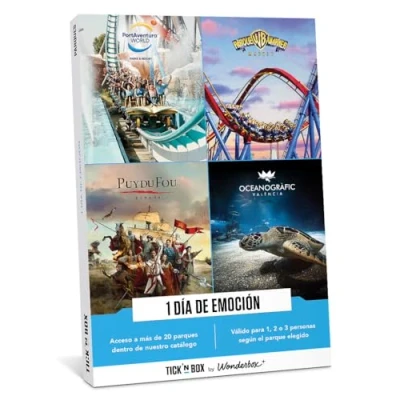 Imagen de Tick&amp;Box Caja Regalo Multi Parques Temáticos 1 día y Parque válido para 1, 2 o 3 entradas según el elegido a Elegir Entre más de 20 Top Europa Idea