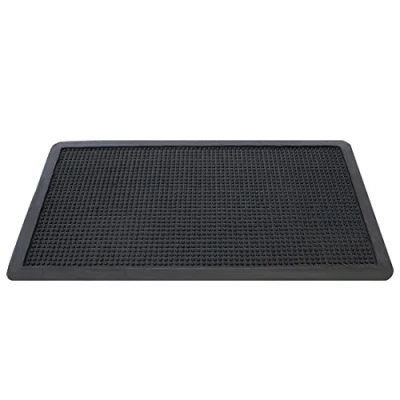 Imagen de Acomoda Textil Felpudo de Goma Rectangular Antideslizante Entrada. Alfombra Pinchos Resistente Fácil Limpieza para Exterior e Interior. (35x60 cm)