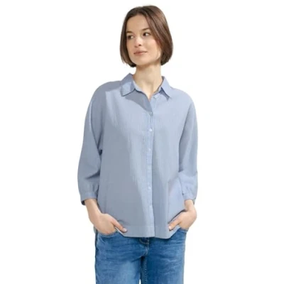 Imagen de CECIL Stripe Seersucker, Blouse Blue, L para Mujer