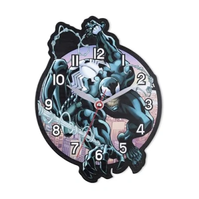 Imagen de Accutime Marvel Venom VEN3000 Reloj de pared analógico para niños, multicolor