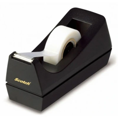Imagen de Scotch Dispensador de Cinta Adhesiva, Color Negro, 25 x 19 mm Rellenable para la Escuela, el Hogar y Oficina