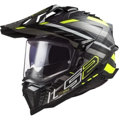 Imagen de LS2, Casco Moto Cross EXPLORER CARBON EDGE Black H V Yellow Titanium, XS