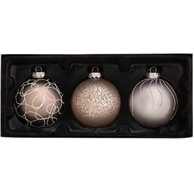 Imagen de WeRChristmas Bolas de Cristal (3 Unidades), Color Gris