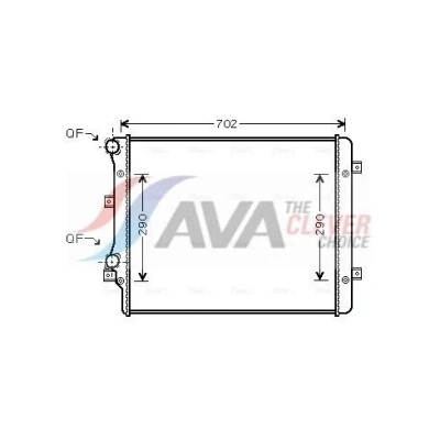 Imagen de PRASCO VN2207 Radiador, refrigeración del motor Aluminio 650 452 34 Con acoplamientos rápidos Aletas unidas mecánicamente