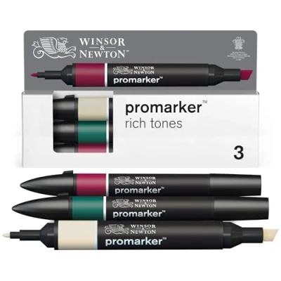 Imagen de Winsor &amp; Newton Promarker, Set de 3 Tonos Profundos