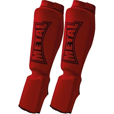 Imagen de Metal Boxe Protège tibias/pieds Rouge Taille XS