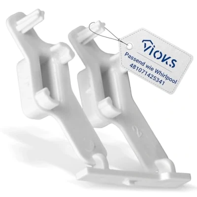Imagen de VIOKS Tapa de tecla blanca repuesto para Whirlpool Bauknеcht 481071425341 Indesit C00311013 botón reinicio presión 2 compartimentos lavadora AWC AWO AWS DLC FDLR PWF WAC WHI WWDC
