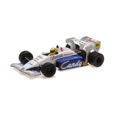 Imagen de Minichamps 540843819 Toleman Hart TG184 Ayrton Senna 2nd Place Monaco GP 1984 Dirty Version Escala 1/18 Coche en Miniatura