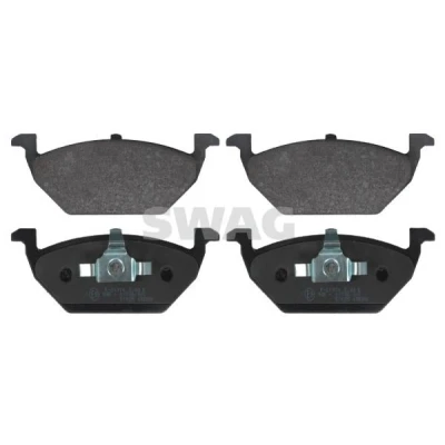 Imagen de SWAG 30 91 6328 Juego de pastillas freno Eje delantero excl. contacto avisador desgaste con clip émbolo SEAT: Ibiza 3, Leon I Hatchback