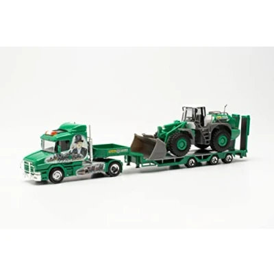 Imagen de Herpa Modelo de camión Scania 143 &quot;H.E. Payne Tractor semirremolque frigorífico, Escala 1:87, para Diorama, modelismo, Pieza coleccionista, decoración, Made in Germany, plástico