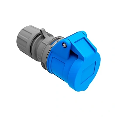 Imagen de base aérea cetac, para conexiones 2p+T 16A, cetac ip44, azul, 250V