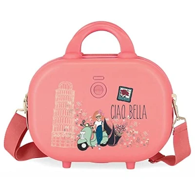 Imagen de Enso Ciao Bella Neceser Adaptable con Bandolera Rosa 29x21x15 cms Rígido ABS 9,14L 0,8 kgs