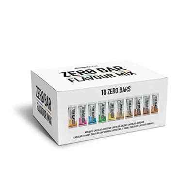 Imagen de BioTechUSA Zero Bar Protein Snack Bajo en Azúcar y Sin Lactosa Textura Crujiente Deliciosos Sabores Ideal para Dietas Entrenamientos, Flavour Mix, 10 * 50g