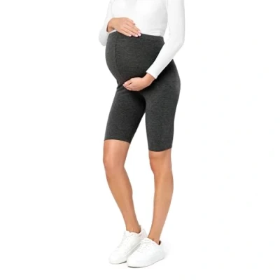 Imagen de Be Mammy Leggins Premamá cortos para mujer Mallas cortas de Embarazo Shorts embarazada Ropa premama deportiva Pantalones maternidad BE20 228 (Gris Davy, XL)