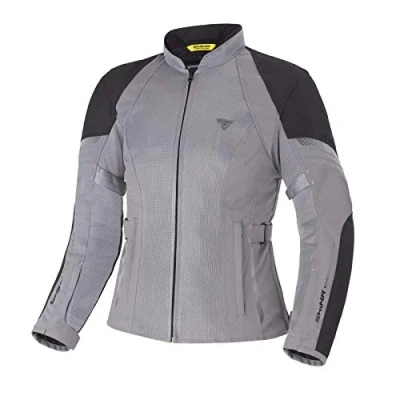 Imagen de SHIMA JET Paneles MESH Transpirables, Membrana Impermeable y Extraíble, Protector de Espalda Nivel 2 Incluido, Ajustes Avanzados (Mujer, Chaqueta, Gris, L)