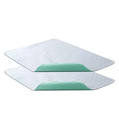 Imagen de Bedecor 2X Empapadores Cama Adultos Lavables, Reutilizables Capacidad para 1600 ml, Incontinencia, Mayores 70 x 90cm, Verde
