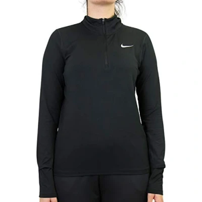 Imagen de Nike W NK Element Top Hz Long Sleeved t Shirt, Mujer, Black/Reflective Silv, XL