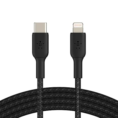 Imagen de Belkin Boost Charge Lightning USB C Braided cable 2 Metro Negro