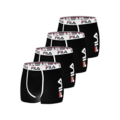 Imagen de FILA Calzoncillos Hombre Boxer Algodón, Ropa Interior Hombre, Libertad de Movimiento, Cómodo (Lote 4)