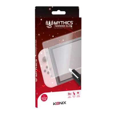 Imagen de Konix Mythics Protector de pantalla cristal templado para consola Nintendo Switch OLED Dureza hasta 9 h 100 % transparente