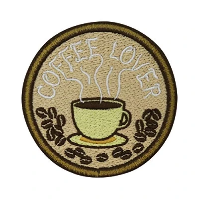 Imagen de Finally Home Coffee Lover Parche termoadhesivo con diseño de café