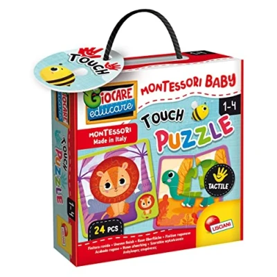 Imagen de Lisciani Montessori Baby Touch Puzzle Juego educativo táctil para bebés a partir de 1 año 92680