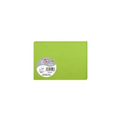 Imagen de Clairefontaine 1321C Un paquet de 25 cartes Pollen 11x15,5 cm 210g, Vert menthe