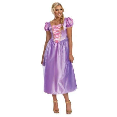 Imagen de DISGUISE 158349E EU Rapunzel Basic Plus Disfraz de princesa Disney para adulto (UE), mujer, multicolor, talla L