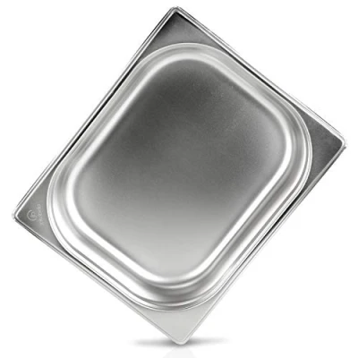 Imagen de jokobela Recipiente de acero inoxidable (capacidad 4 litros), 1/2, 65 mm, 325 x 265 ideal para cocinar con plato o bain marie (0,6 mm grosor)