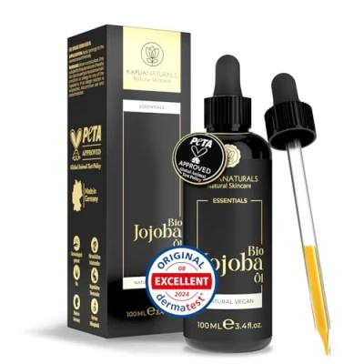 Imagen de aceite de jojoba BIO 100ml 100% Puro, natural &amp; prensado en frío para el cabello, cuero cabelludo, pestañas, cejas, barba y uñas 100 puro Vegano