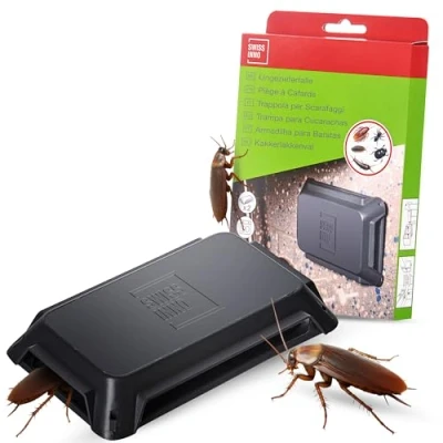 Imagen de SWISSINNO Trampa para insectos rastreros con cebo natural contra Cucarachas, escarabajos, lepismas, tijeretas o arañas no tóxico, Cucarachas x2