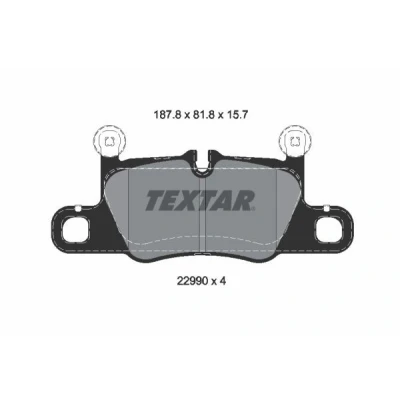Imagen de TEXTAR 2299001 Juego de pastillas freno preparado para indicador desgaste PORSCHE: 911 Cabrio