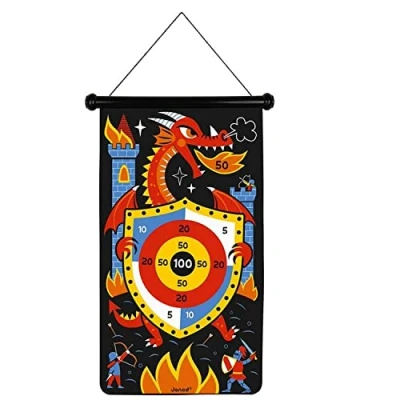 Imagen de Janod Juego de Dardos Magnéticos Dragones y Caballeros Doble Cara Habilidad Desarrolla la Agilidad Concentración 6 A partir 4 Años, J02084