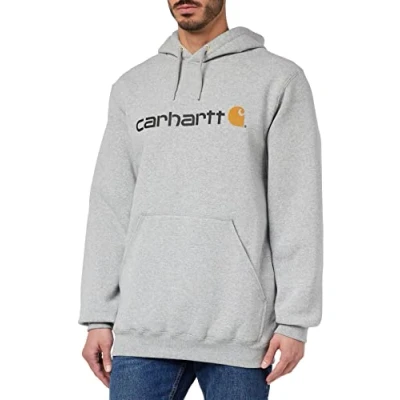 Imagen de Carhartt, Hombre, Sudadera Con Logotipo Gráfico, Tejido De Grosor Medio, Ajuste Holgado, Jaspeado gris, XL