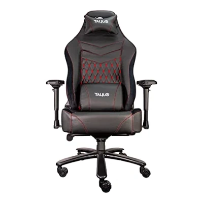 Imagen de Talius MAMUT Silla Gaming XXL, Ergonómica, Basculante, Reposabrazos 4D, Espuma Alta Densidad, Base Metal, Ruedas Nylon, Diseño Rojo, hasta 170 kg (Rojo)