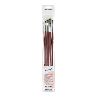 Imagen de Da Vinci 5269 Cepillos de fibra sintética para óleo y acrílico, varias medidas, Set 5, Marrón