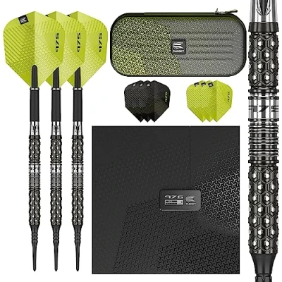 Imagen de Target Darts 975 11 18 g 97,5% tungsteno Suave Punta Dardos Set 18G 97.5%, Unisex, Negro y Verde