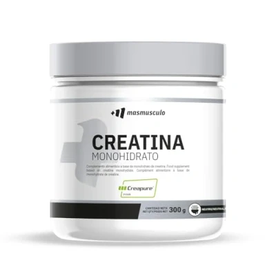 Imagen de MM Supplements Creatina Monohidratada Creapure® en Polvo 300 g Bote 3 Meses Recuperador Muscular Aumenta Masa Sabor Neutro