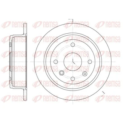 Imagen de REMSA 6876.00 Disco de freno Eje trasero 257,8, 257,8 10,5 4 macizo CHEVROLET: Lacetti Hatchback, Nubira Berlina, Familiar
