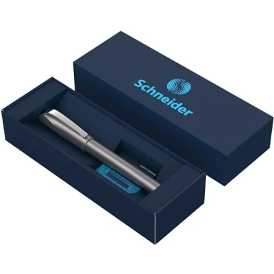 Imagen de Schneider Ceod Shiny Juego de bolígrafos roller (incluye estuche cartón, cartuchos tinta estándar, para diestros y zurdos), color gris