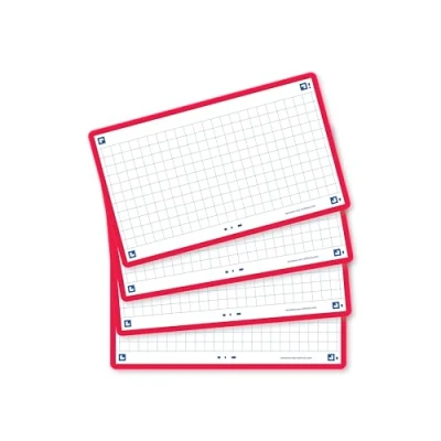 Imagen de OXFORD Flash 2.0 80 enchufes Bristol Cards 7,5 x 12,5 cm pequeños azulejos marco rojo