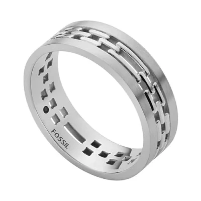 Imagen de Fossil Anillo Para Hombre, Anchura: 20 mm De Acero Inoxidable Plateado, JF04212040