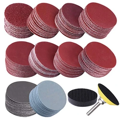Imagen de SIQUK 200 Piezas Discos de Lijado 50mm Hook and Loop Grano 80 180 240 320 400 600 800 1000 2000 3000