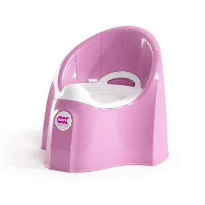 Imagen de Orinal OKBABY Pasha Fabricado con materiales no tóxicos Diseño ergonómico y aerodinámico Recipiente interior extraíble asa esencial para el aprendizaje de los niños pequeños Fucsia