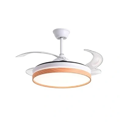 Imagen de BEL AIR HOME Ventilador de Techo COSMOS con Motor DC Aspas Desplegables Luz Led 24W MEMORIA (3000K, 4000K, 6500K) Mando a Distancia Incluido (BLANCO MINI)