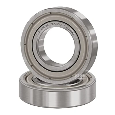 Imagen de XiKe 2 unid. 6901ZZ Rodamiento de bolas 12x24x6mm Doble junta metálic｜Acero cromado｜Pre lubricado, 6901 2Z rígido con escudos.