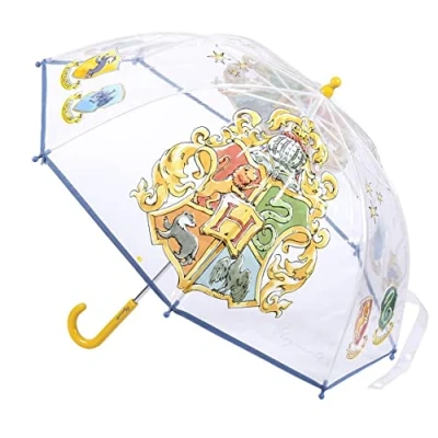 Imagen de CERDÁ LIFE&#039;S LITTLE MOMENTS Paraguas Transparente Unisex de Hogwarts [ Harry Potter ] con Mecanismo Antiviento y Proteccion en las Varillas Mayor Seguridad Licencia Oficial, Azul, único