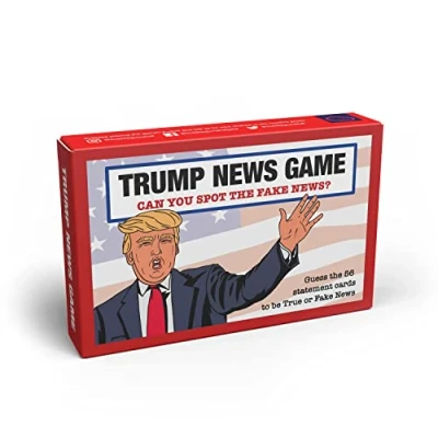 Imagen de Bubblegum Stuff Juego de Noticias Trump Guess The Fake News Quote Comedy Cartas Adecuado para Familiares, niños, Adolescentes y Adultos