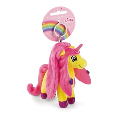 Imagen de NICI Llavero Lissy PONY unicornio Dilara 10cm amarillo Colgante animal de peluche para colgar en la llave, bolso, mochila, y mucho más, niños adultos, una excelente idea regalo